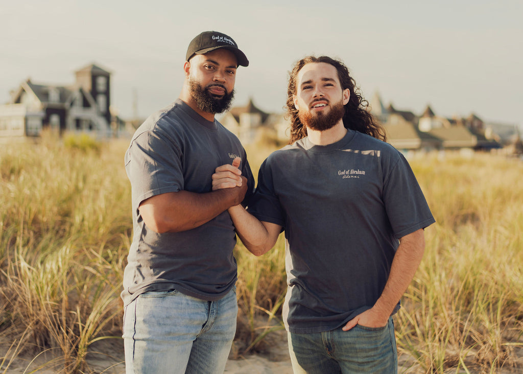 “God’s Idea” Oversized Heavy Faded T-Shirt (Indigo)