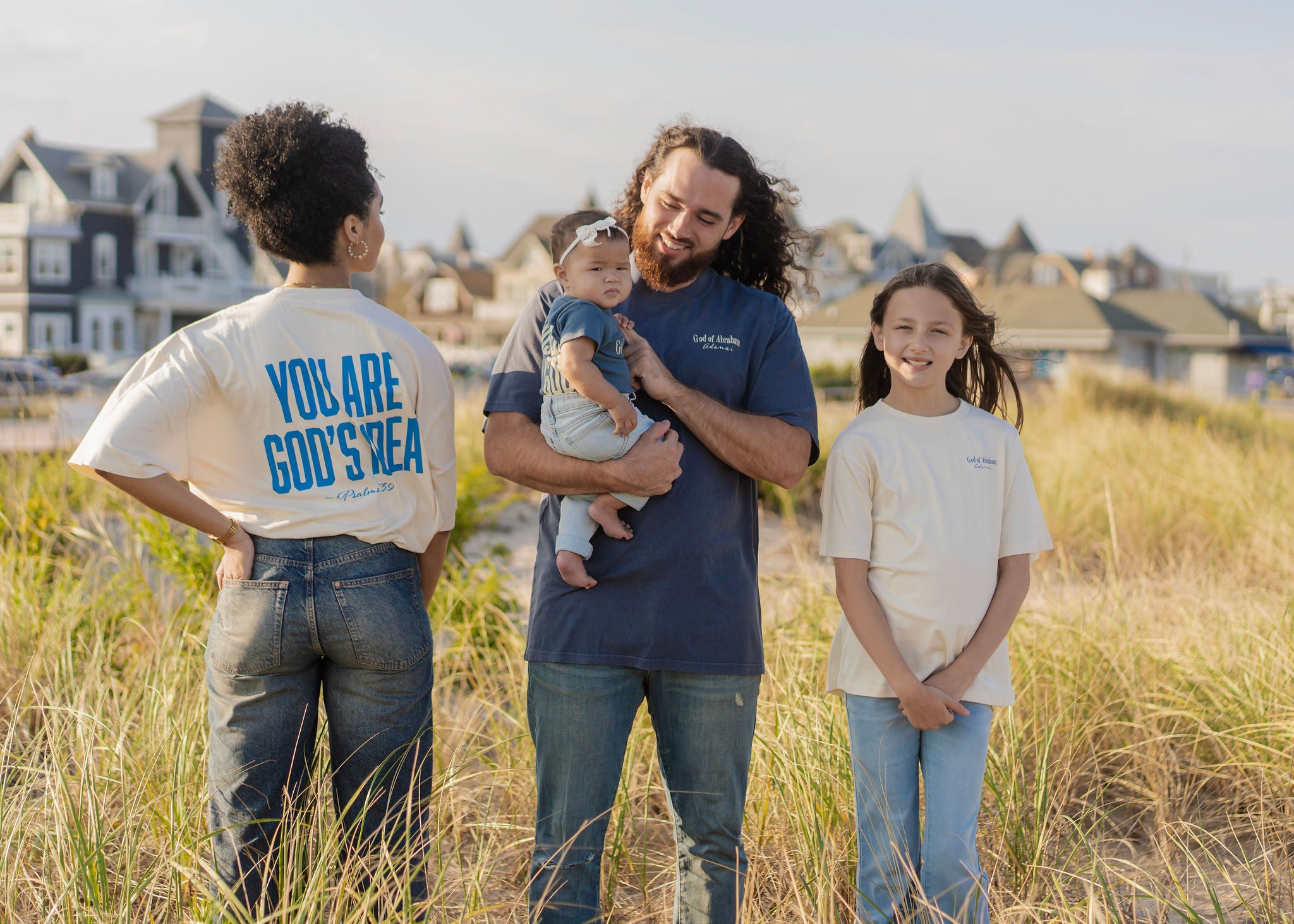 “God’s Idea” Oversized Heavy Faded T-Shirt (Cream)
