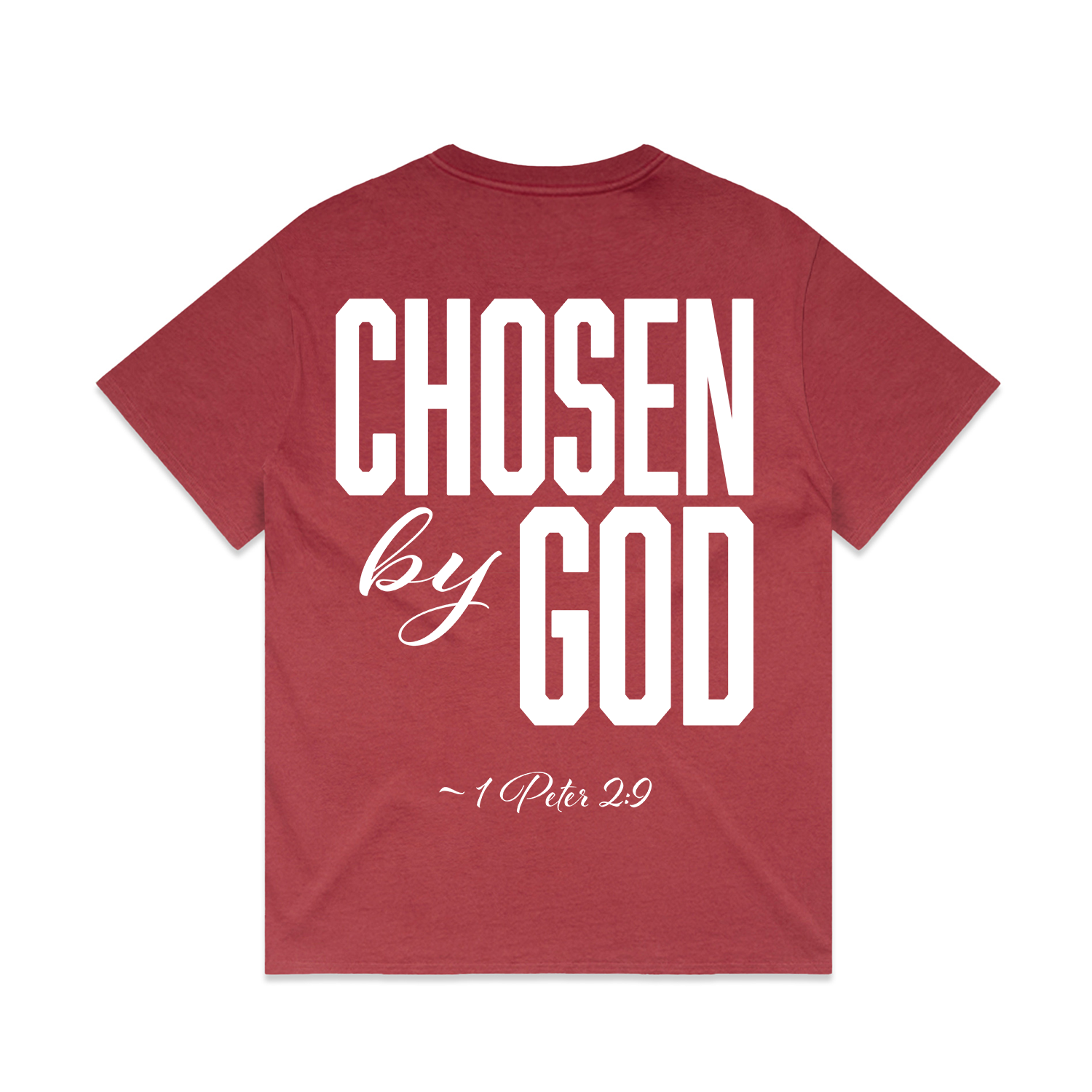 Chosen By God Oversized Cardinal Red T-Shirt | 1 Peter 2:9