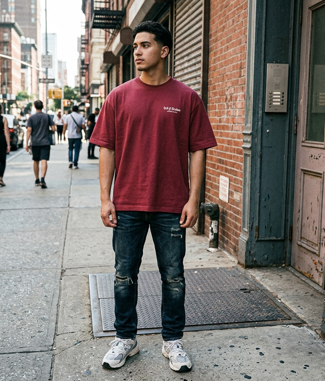 Chosen By God Oversized Cardinal Red T-Shirt | 1 Peter 2:9