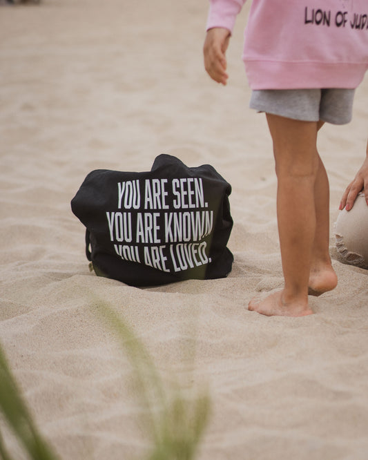 Organic “You Are Seen” Oversized Tote Bag
