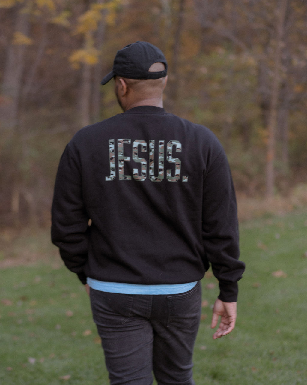JÉSUS. - Sweat-shirt ras du cou épais à motif camouflage