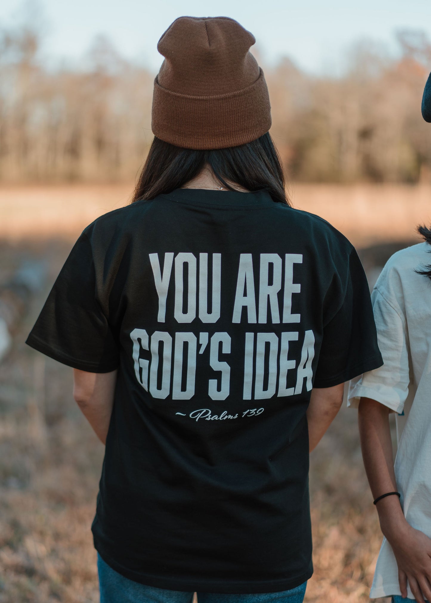 “God’s Idea” Oversized Heavy Tee (Black & White)