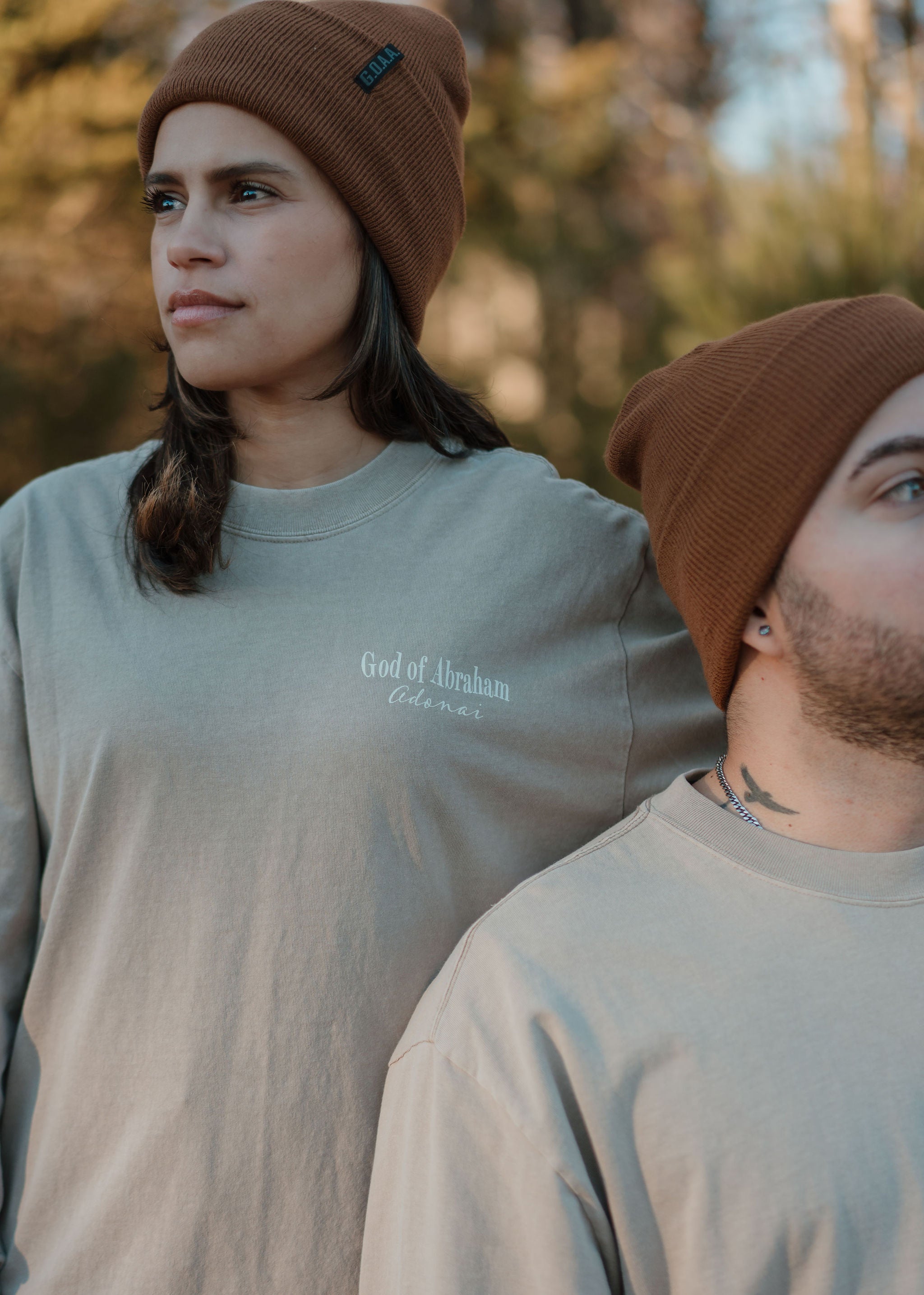 Jesus, Faded Heavyweight Long Sleeve Shirt (Tan)