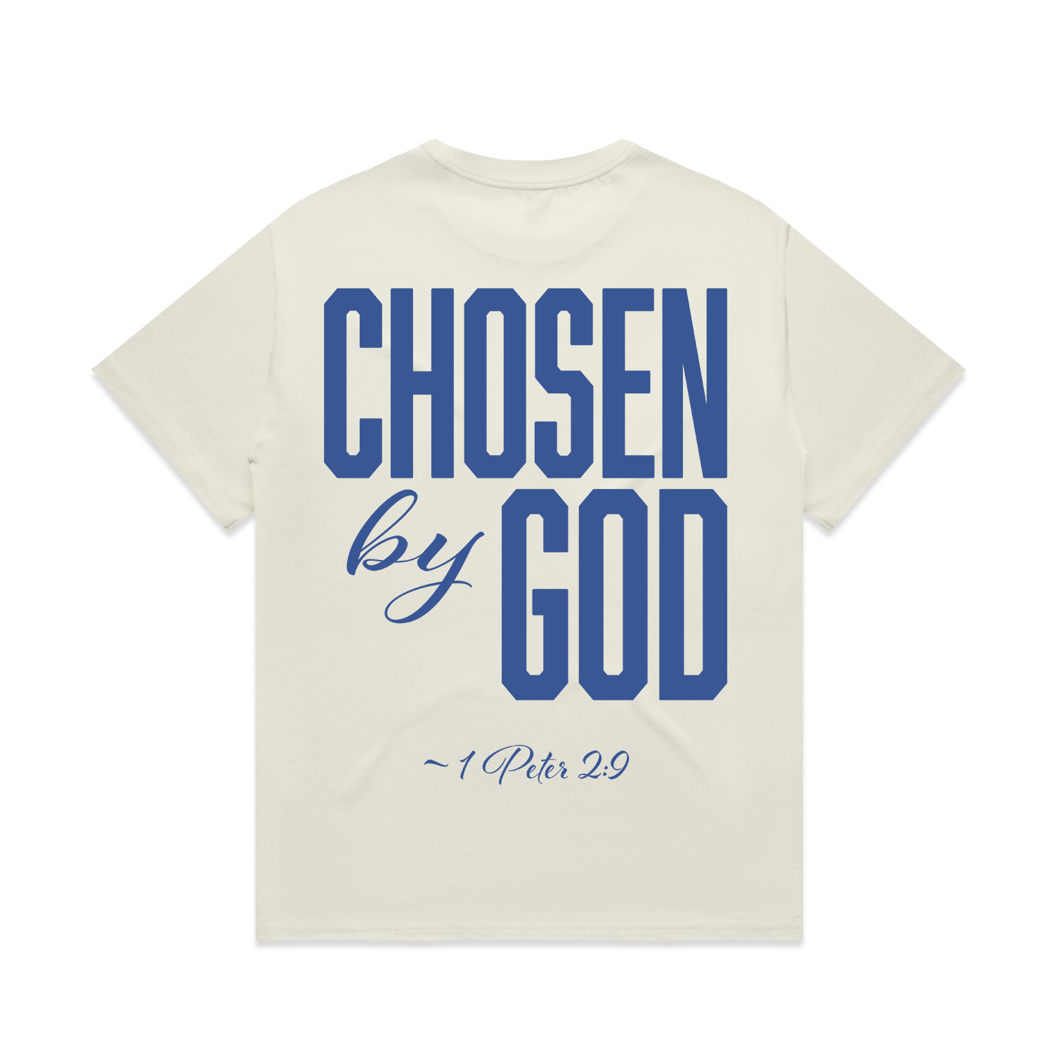 Chosen By God Oversized Ecru T-Shirt | 1 Peter 2:9