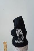 Premium black full-zip Christian hoodie featuring exclusive black-and-white Lion of Judah artwork by Heather Strazza, inspired by Revelation 5:5.