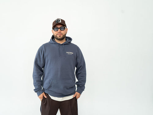 Blue Chosen By God Christian hoodie inspired by 1 Peter 2:9 featuring premium urban streetwear styling with a relaxed unisex fit and faith-based design for everyday wear.