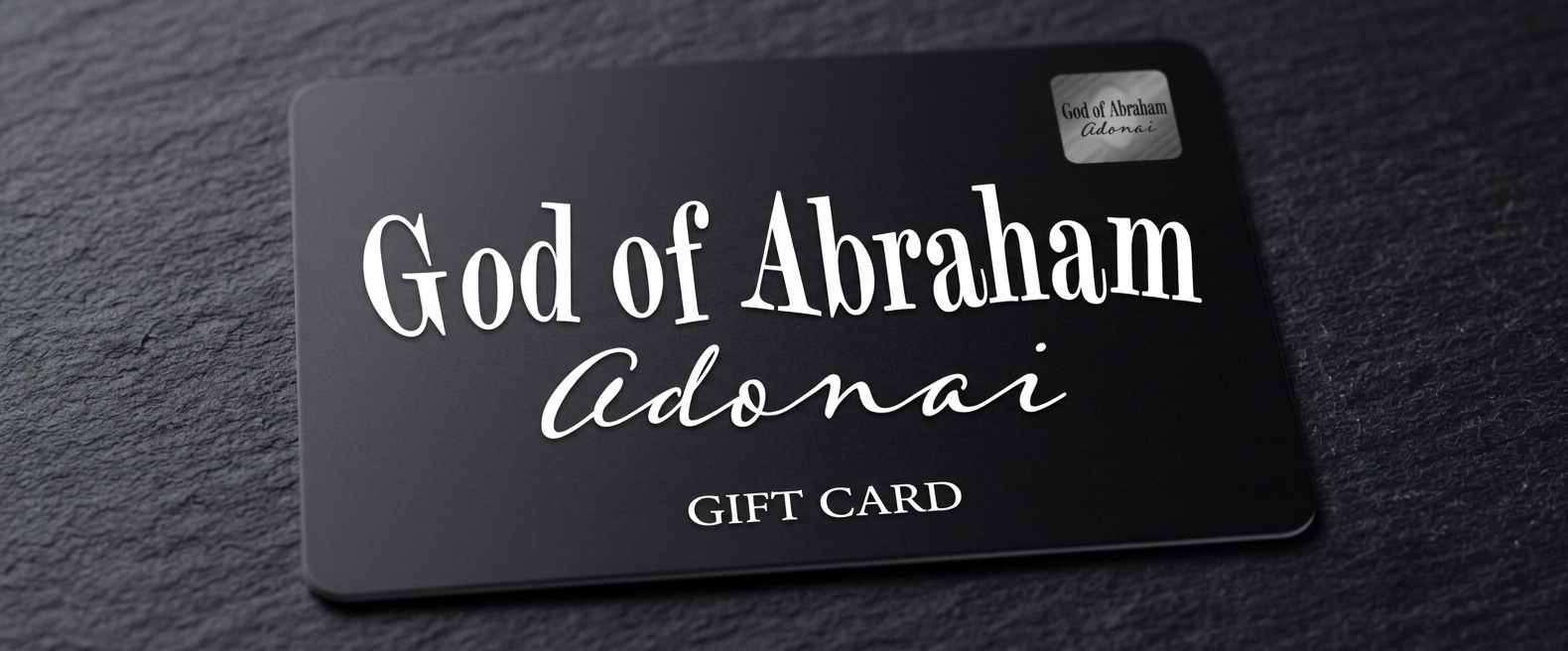 God of Abraham Adonai gift card minimal Christian design digital gift