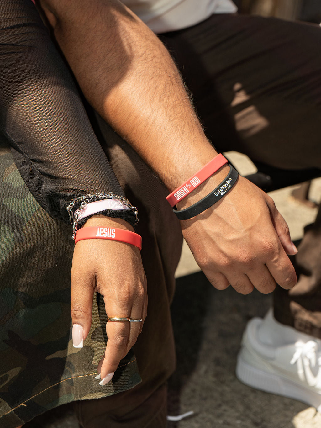 Chosen Wristband | God of Abraham Adonai | 1 Peter 2:9 (Dark Red)