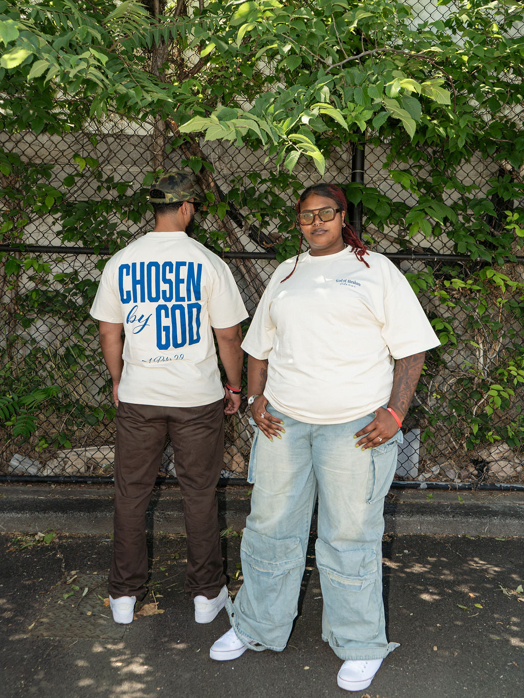 Chosen By God Oversized Ecru T-Shirt | 1 Peter 2:9