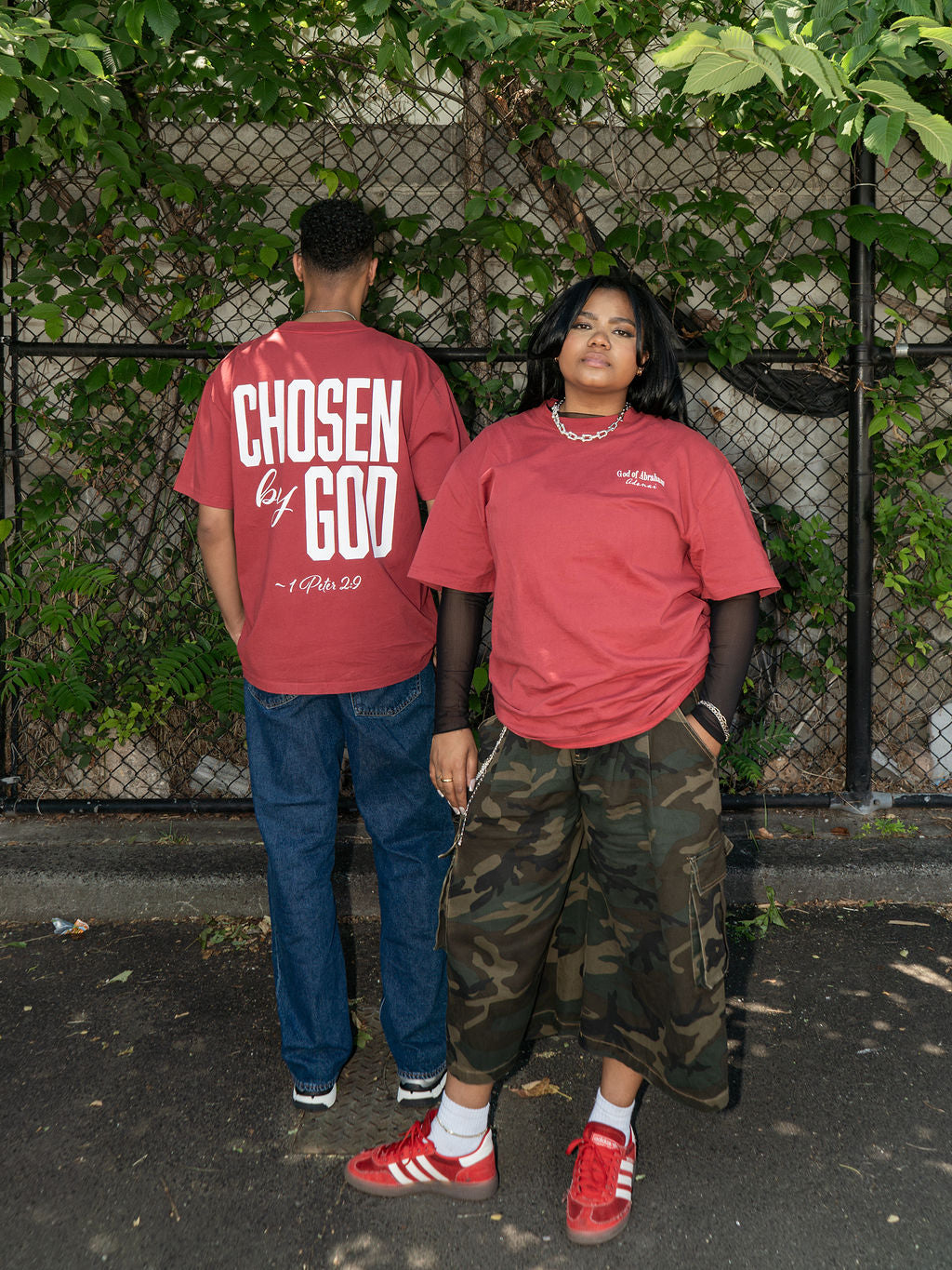 Chosen By God Oversized Cardinal Red T-Shirt | 1 Peter 2:9