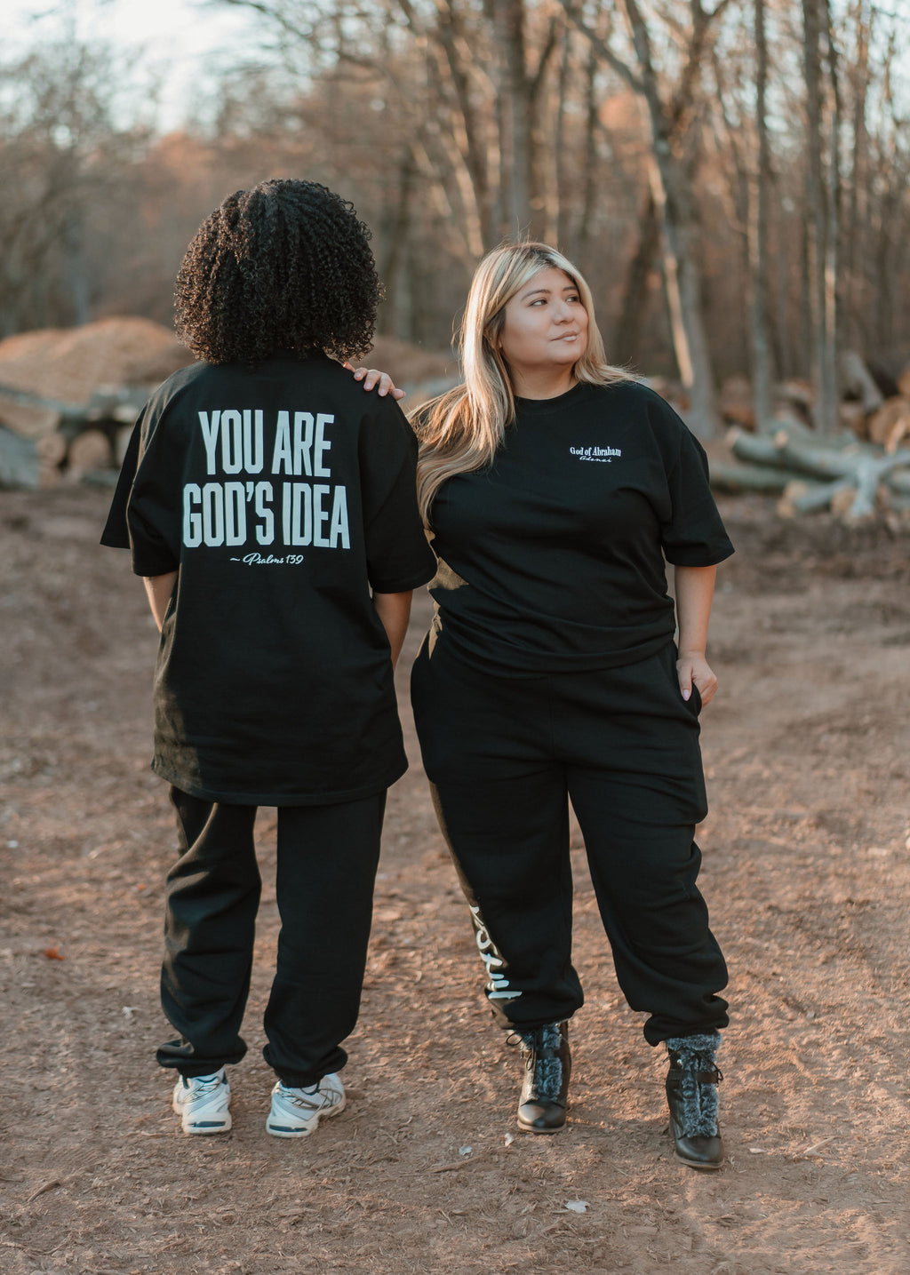 T-shirt surdimensionné « Idée de Dieu » (noir et blanc)