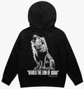 Behold the Lion of Judah Black Zip Hoodie | Original Artwork by Heather Strazza