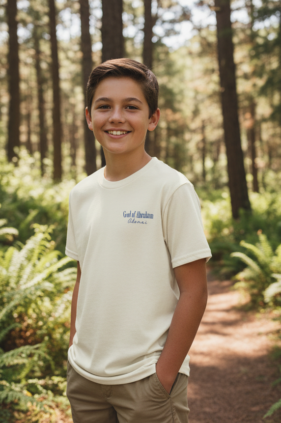 Called out of darkness walking in light kids faith shirt close up