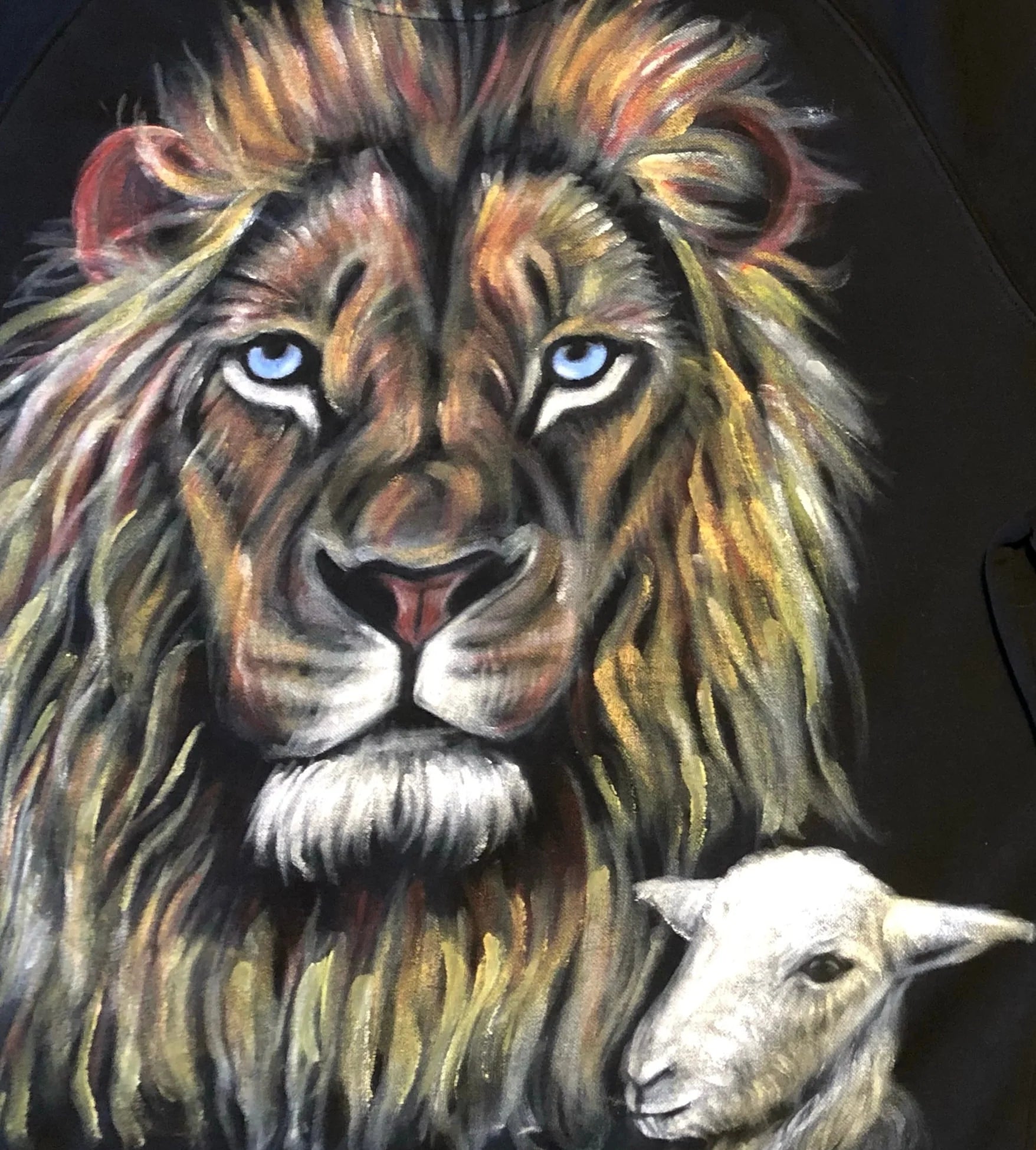 Sweat à capuche original et unique en son genre par l'artiste Heather Strazza